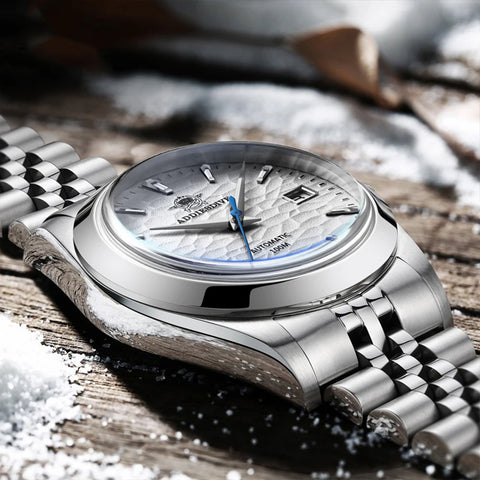 Silver Automatic Mechanical Watch